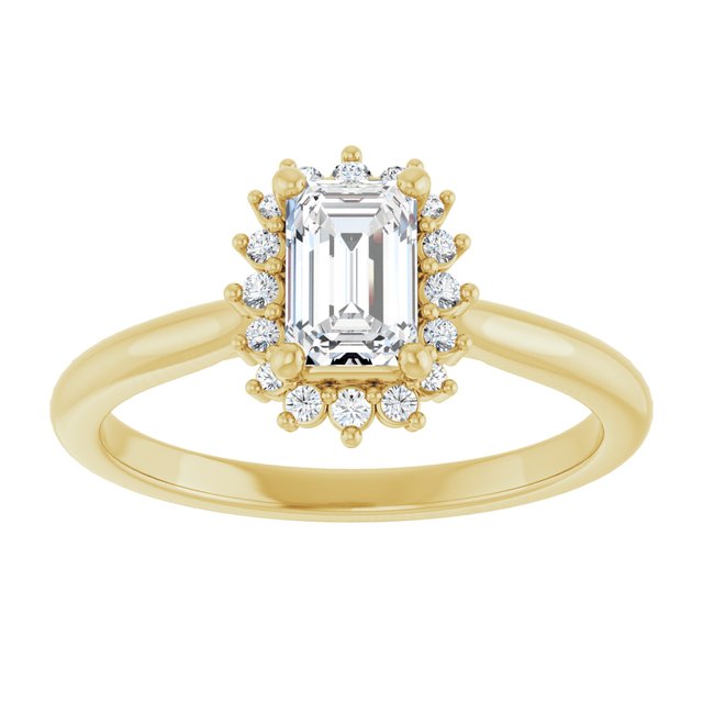 emerald-10K Yellow gold