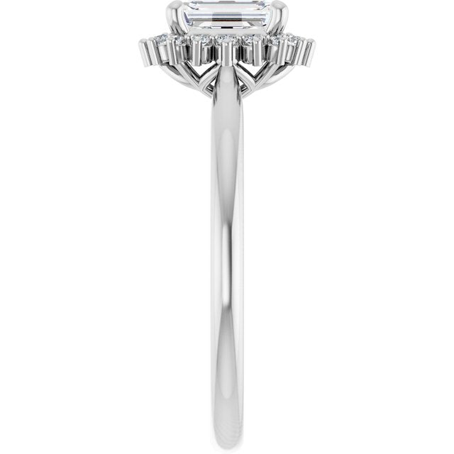 emerald-10K White gold