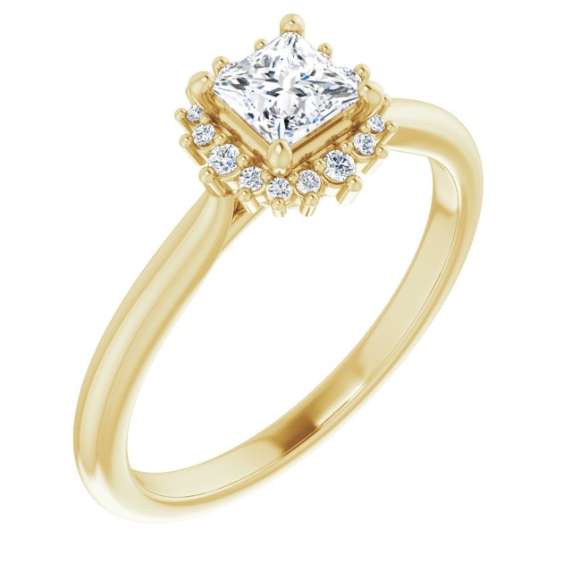 square-14K Yellow gold