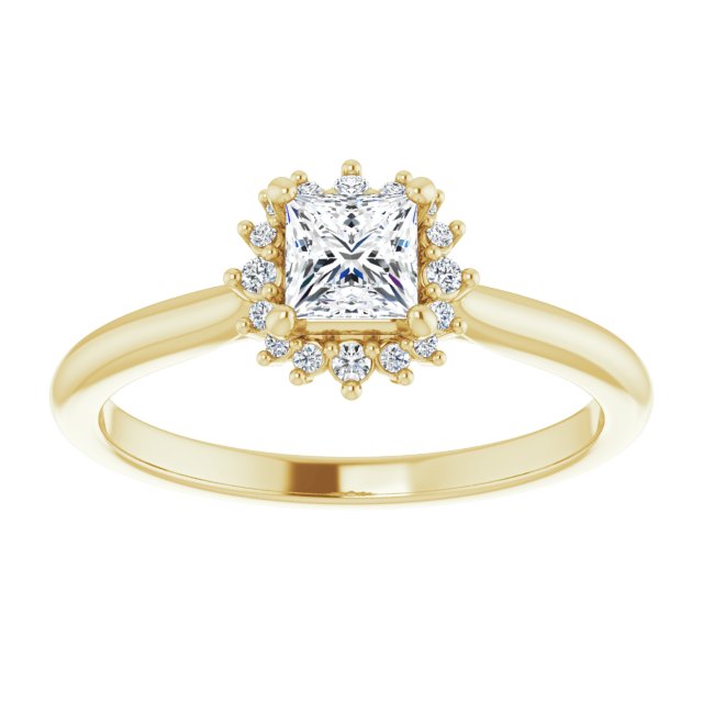 square-14K Yellow gold