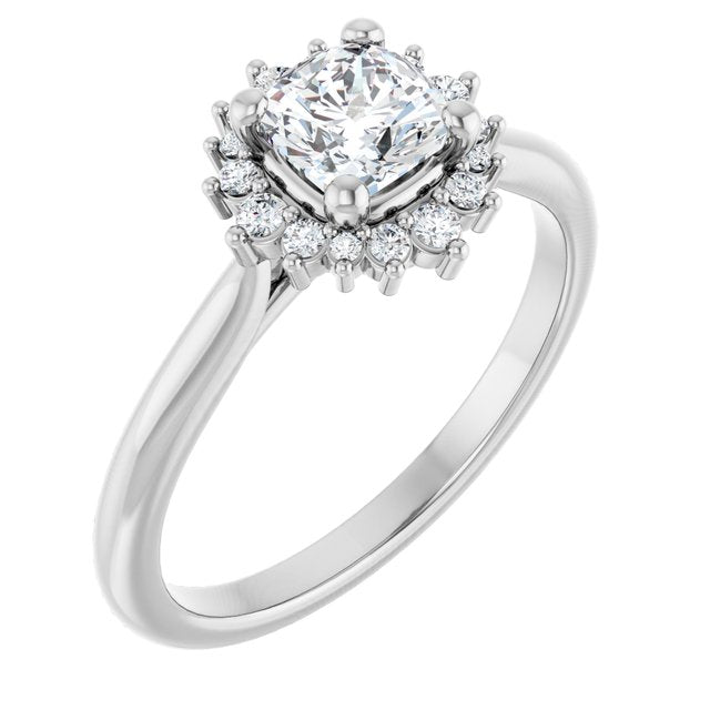 cushion-10K White gold