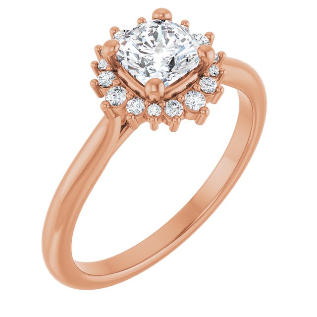 cushion-18K Rose gold