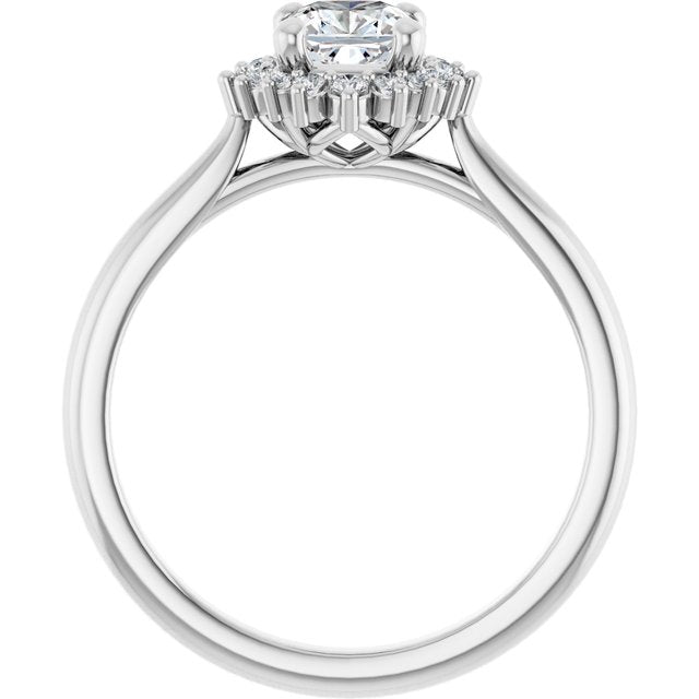 cushion-18K White gold