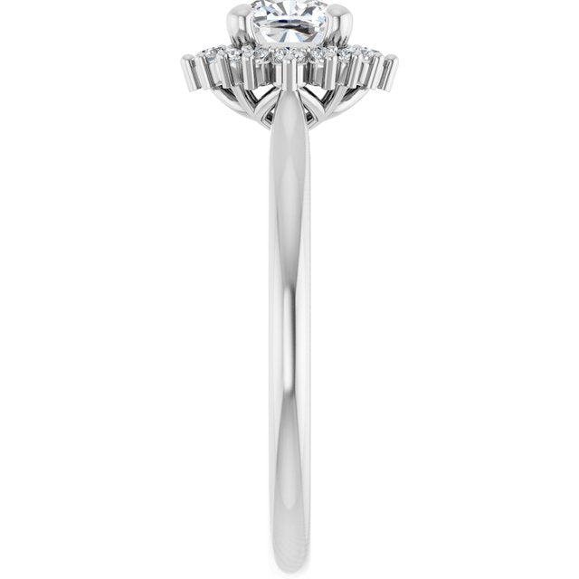 cushion-10K White gold