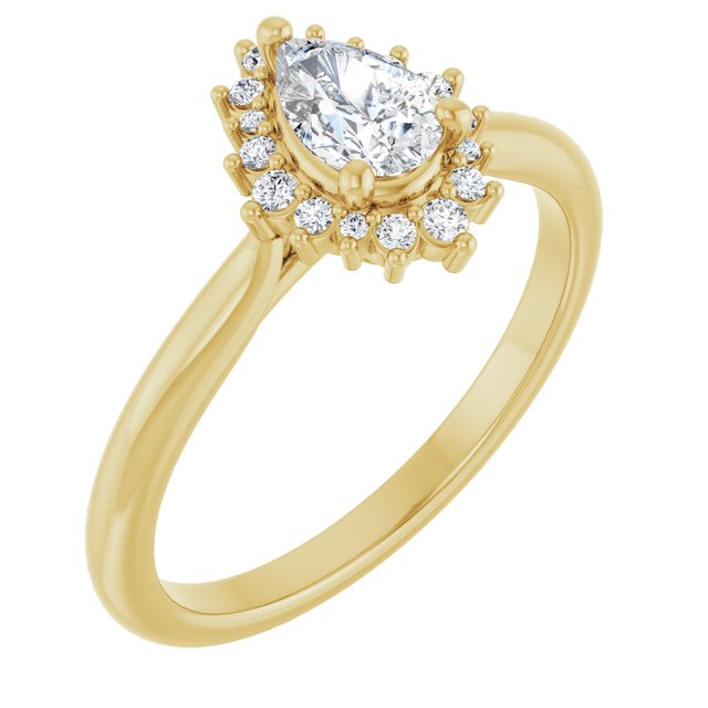 pear-14K Yellow gold