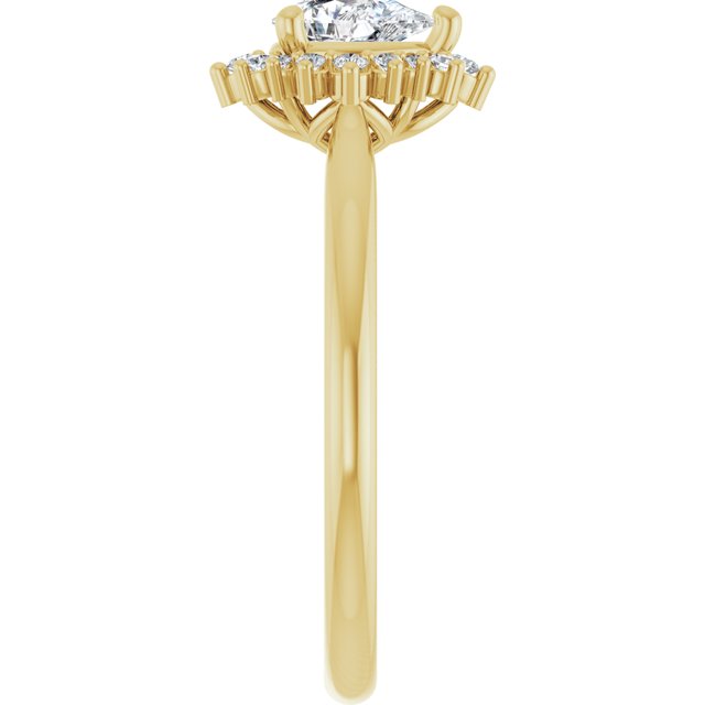 pear-14K Yellow gold