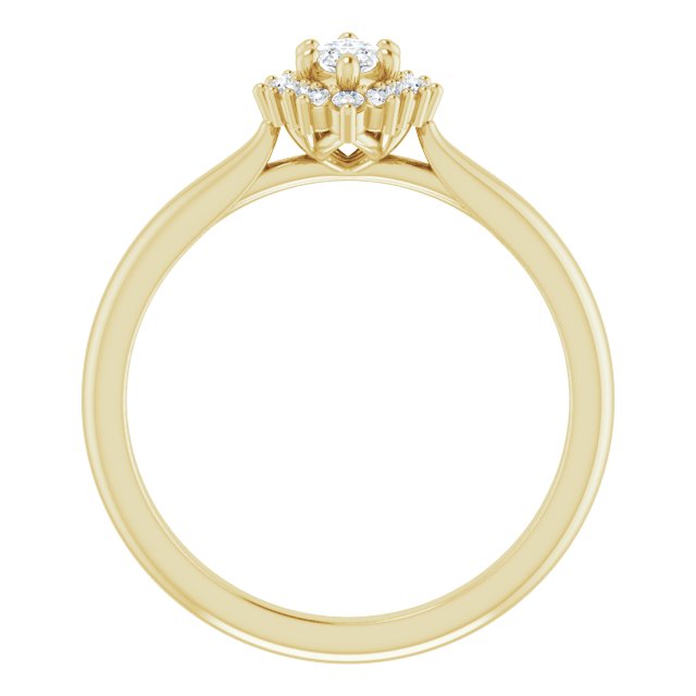 marquise-10K Yellow gold