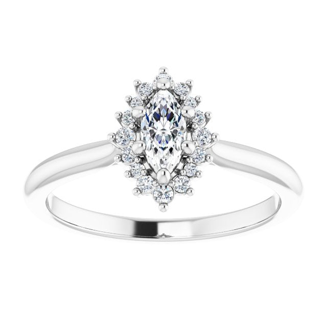 marquise-14K White gold