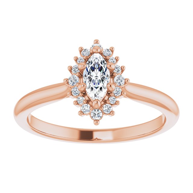 marquise-18K Rose gold