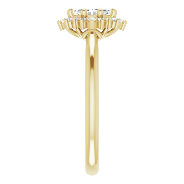 marquise-10K Yellow gold