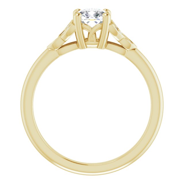 cushion-14K Yellow gold