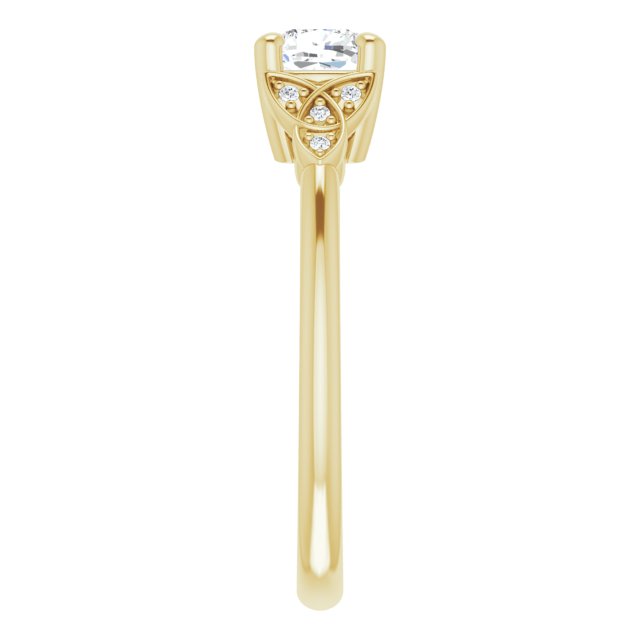 cushion-14K Yellow gold
