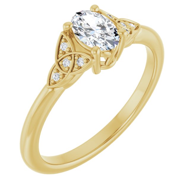 oval-18K Yellow gold