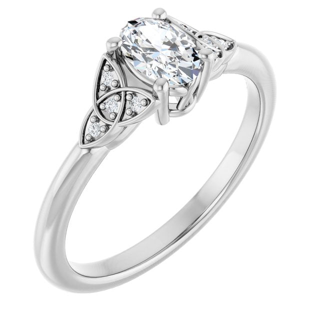 oval-14K White gold