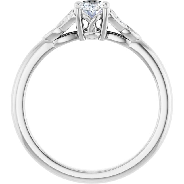 oval-18K White gold