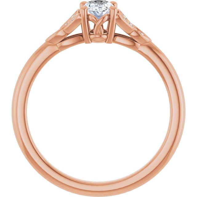 oval-14K Rose gold