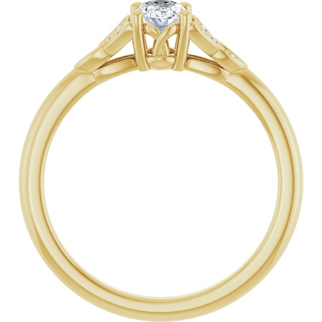 oval-14K Yellow gold