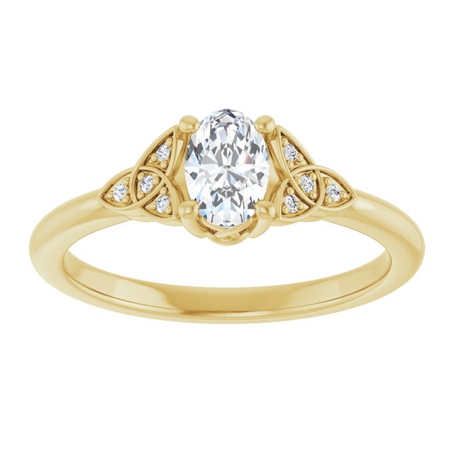 oval-10K Yellow gold