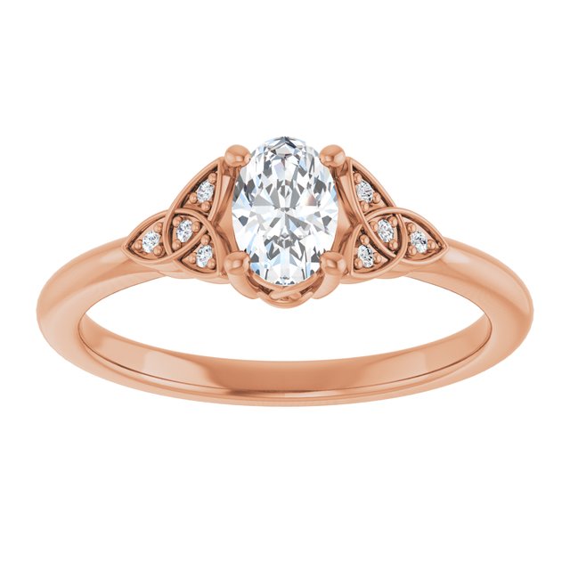oval-14K Rose gold