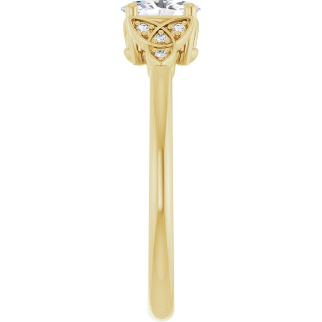 oval-10K Yellow gold