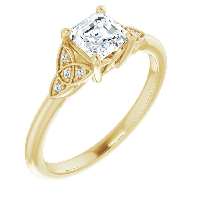 asscher-18K Yellow gold