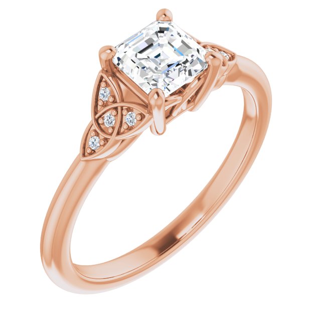 asscher-10K Rose gold