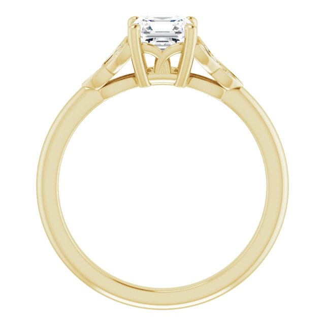 asscher-14K Yellow gold
