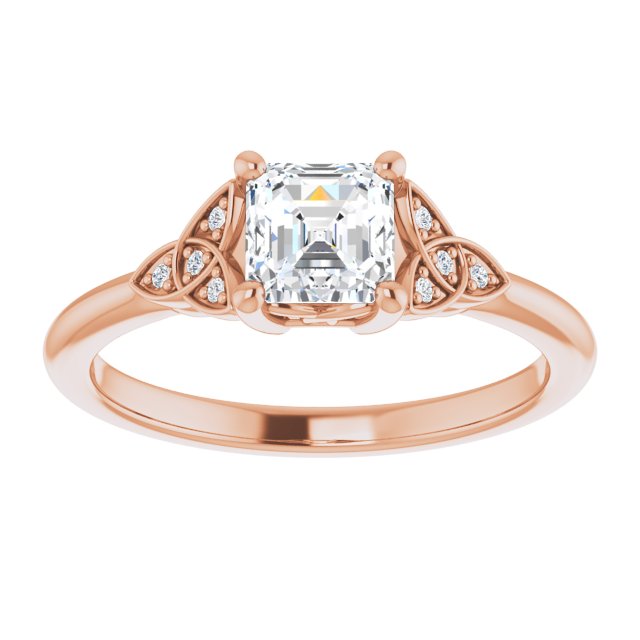 asscher-10K Rose gold