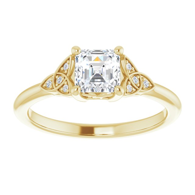 asscher-18K Yellow gold