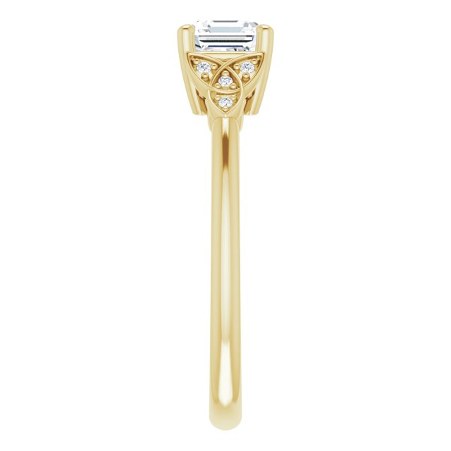 asscher-14K Yellow gold