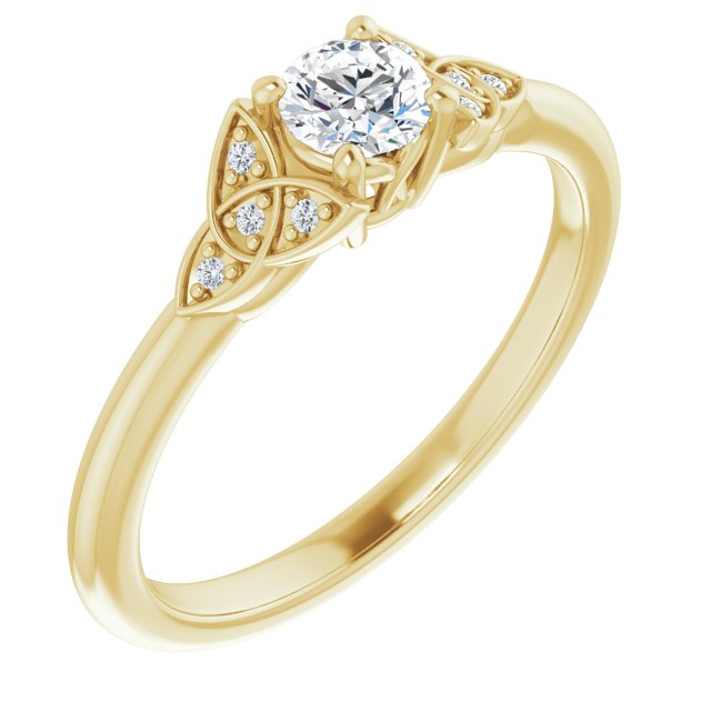 round-14K Yellow gold