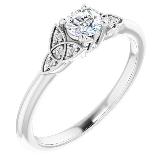 round-14K White gold