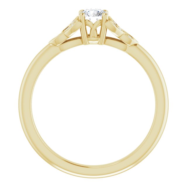 round-18K Yellow gold