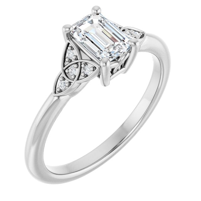 emerald-10K White gold