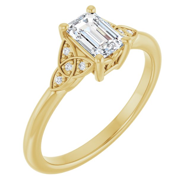 emerald-14K Yellow gold