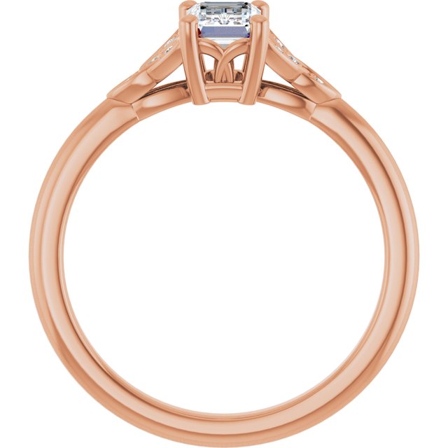 emerald-10K Rose gold