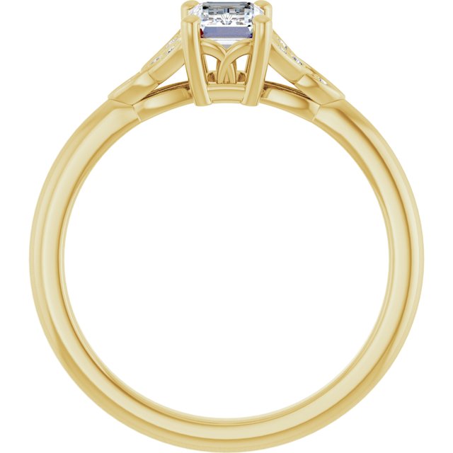emerald-18K Yellow gold