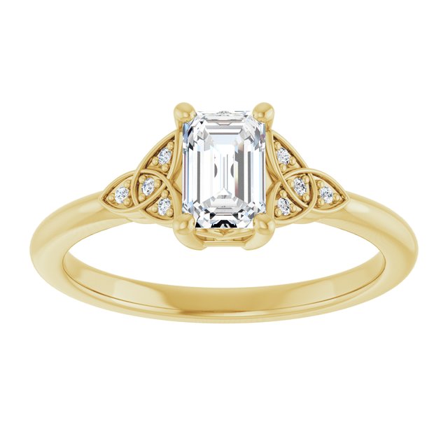 emerald-10K Yellow gold