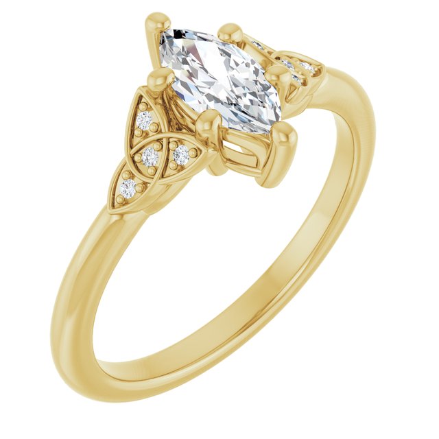 marquise-14K Yellow gold