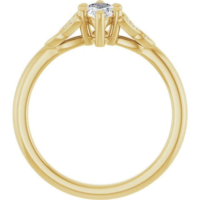 marquise-14K Yellow gold