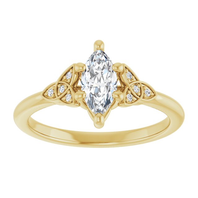 marquise-14K Yellow gold