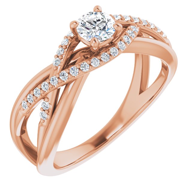 round-18K Rose gold