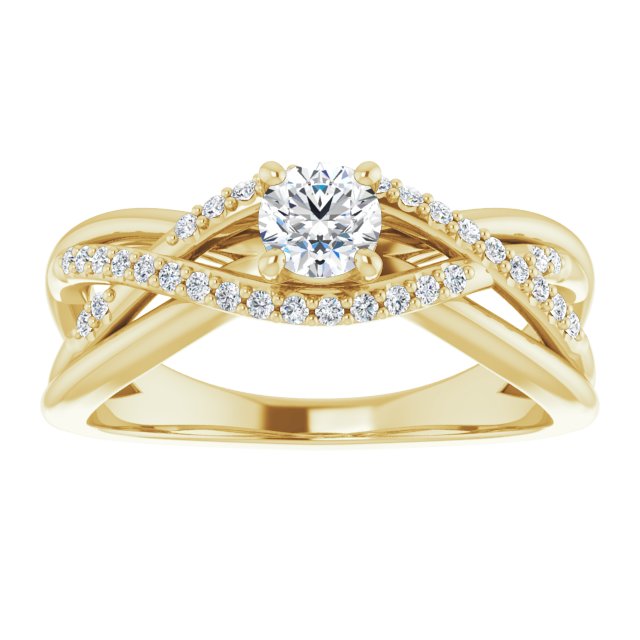 round-14K Yellow gold
