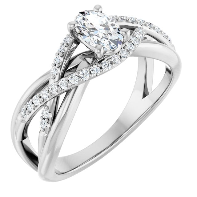 oval-10K White gold