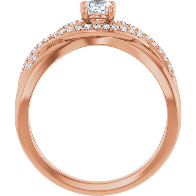 oval-10K Rose gold