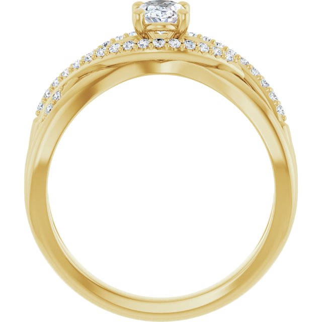 oval-14K Yellow gold