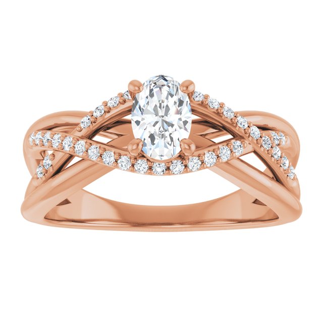 oval-10K Rose gold