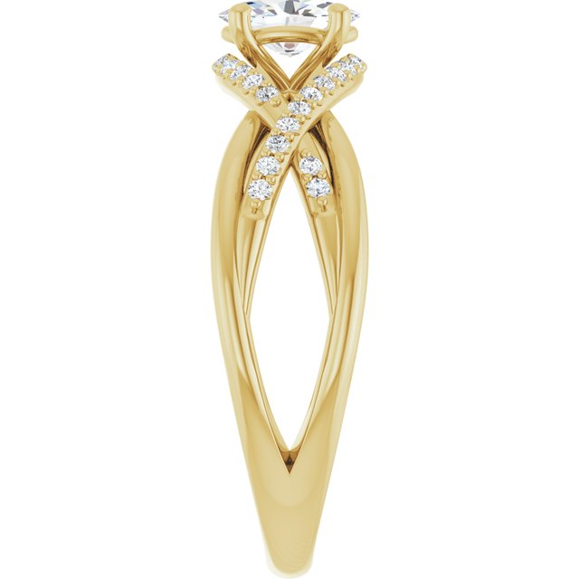 oval-14K Yellow gold