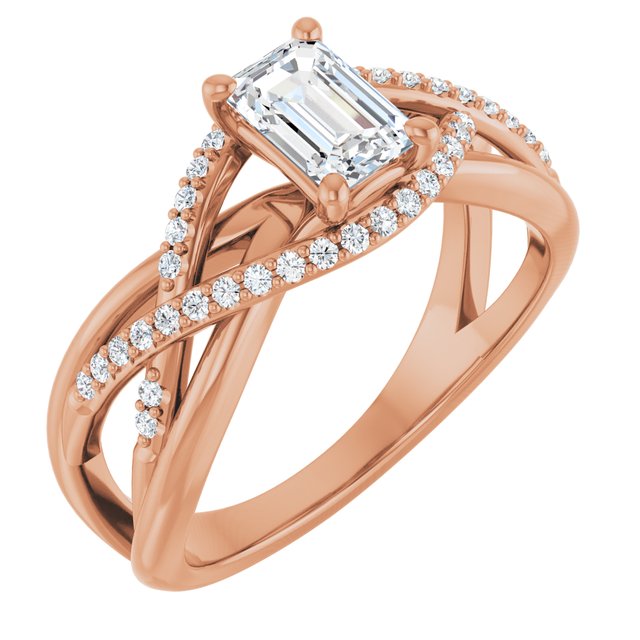 emerald-10K Rose gold