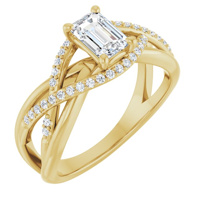 emerald-14K Yellow gold